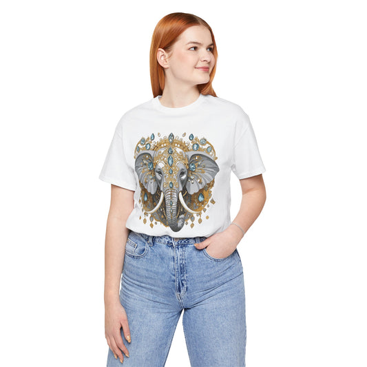 Animal Shirt, Shirt with Animal, Tee Shirt with Gold Animal Medal, Shirt with Antique Animal Medallion