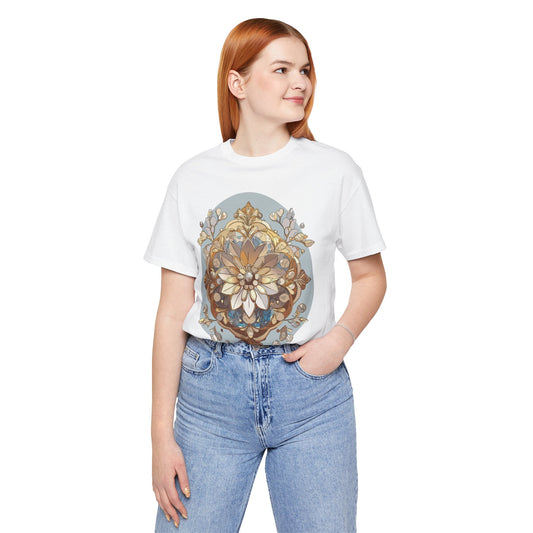 Floral Shirt, Flower Shirt, Tee Shirt with Antique Flower