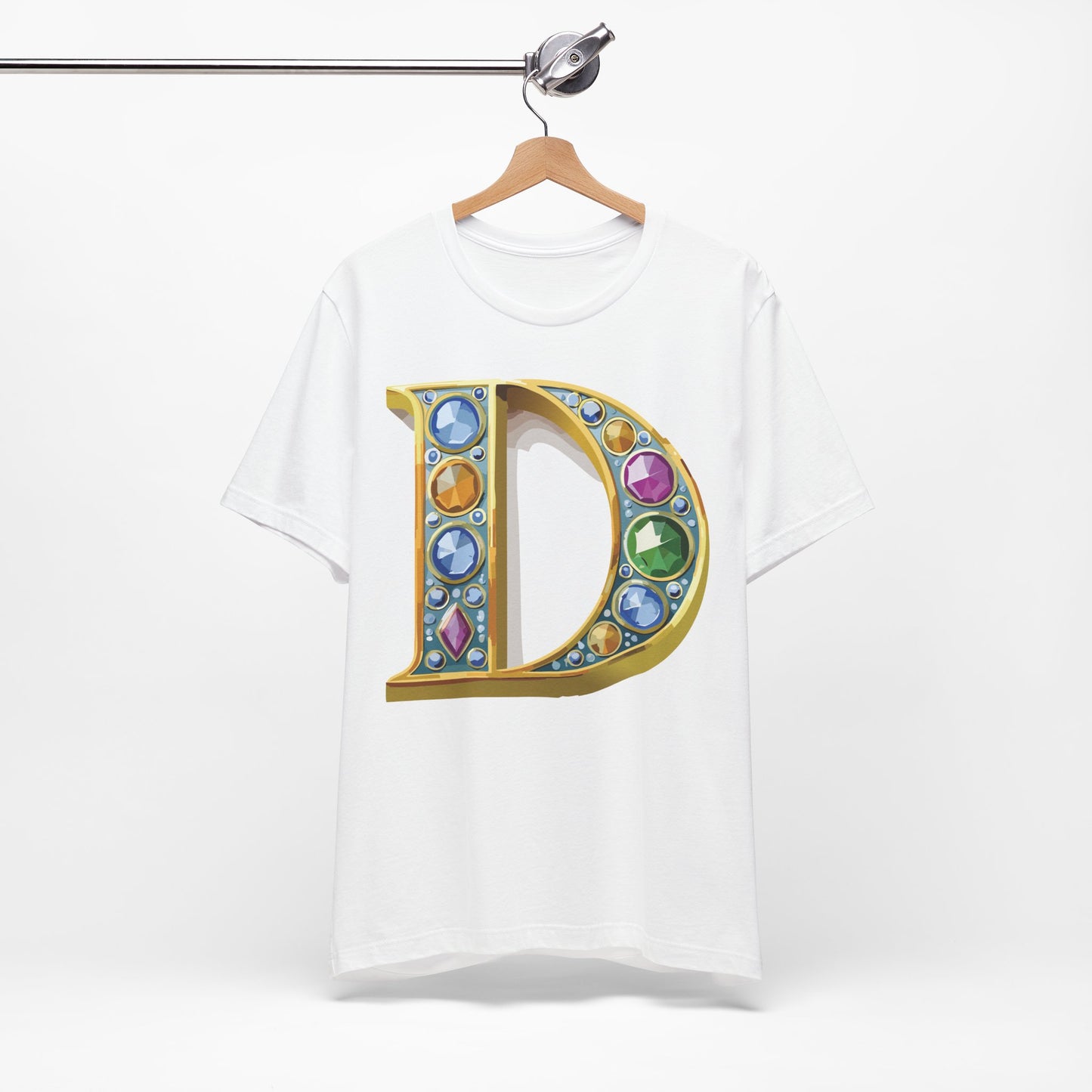 Letter Shirt, Shirt with Letters, Tee Shirt with Gold Letter, Shirt with Antique Letters
