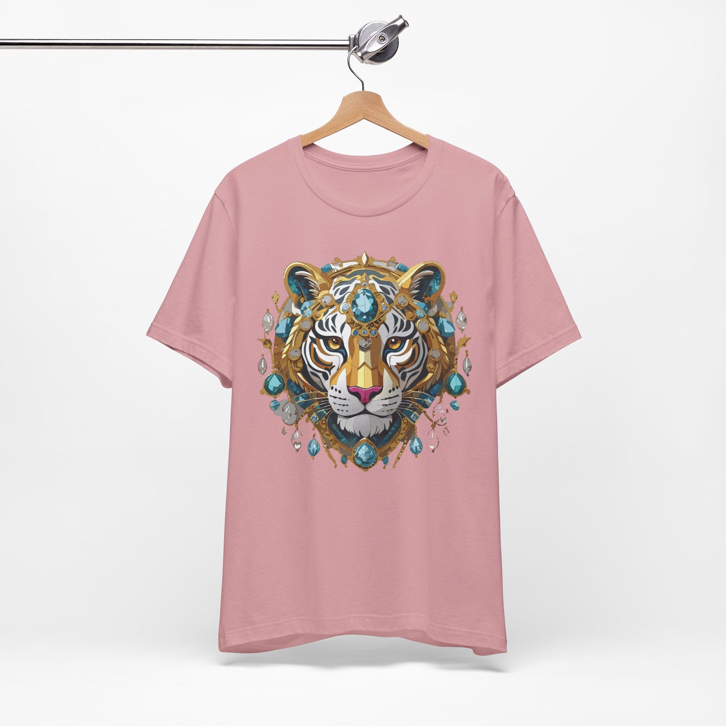 Animal Shirt, Shirt with Animal, Tee Shirt with Gold Animal Medal, Shirt with Antique Animal Medallion