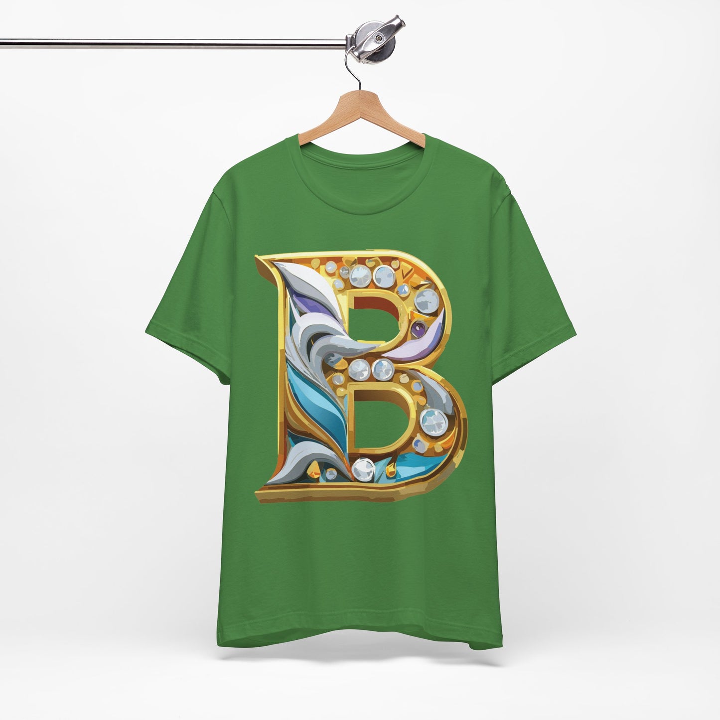 Letter Shirt, Shirt with Letters, Tee Shirt with Gold Letter, Shirt with Antique Letters