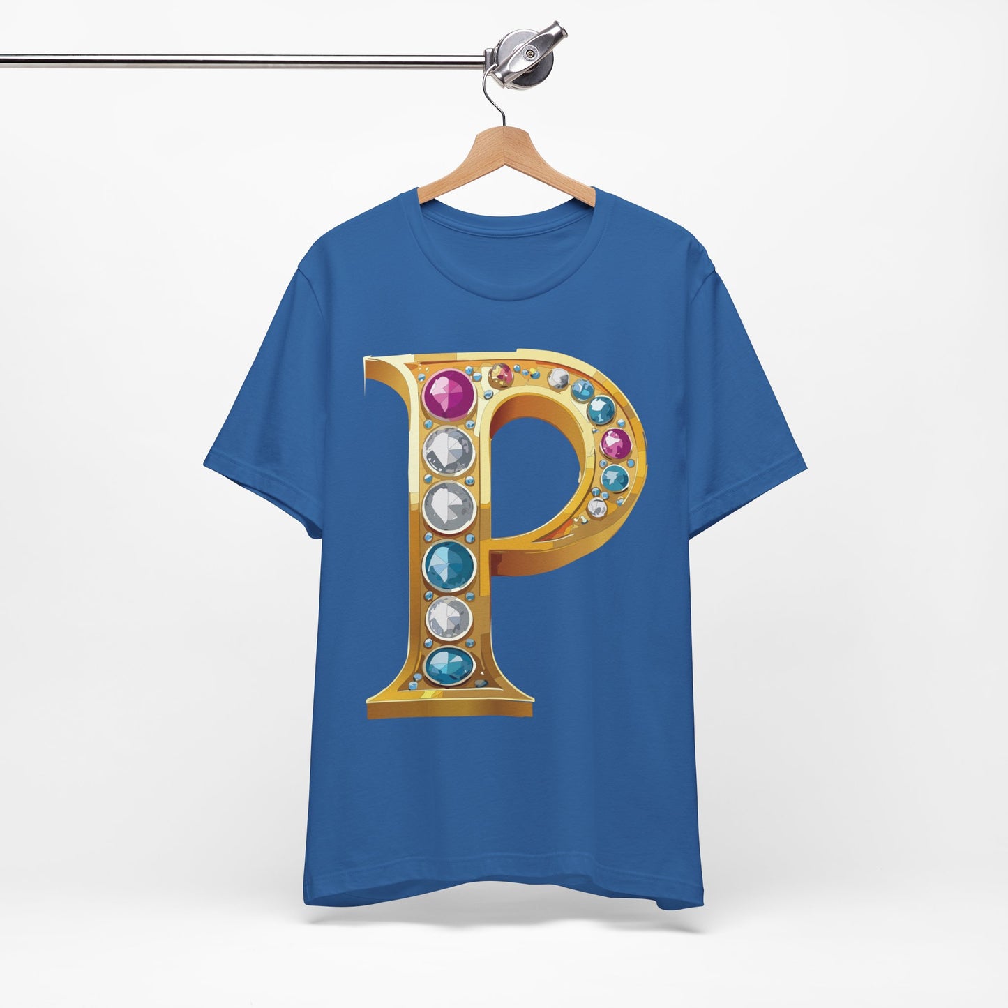 Letter Shirt, Shirt with Letters, Tee Shirt with Gold Letter, Shirt with Antique Letters