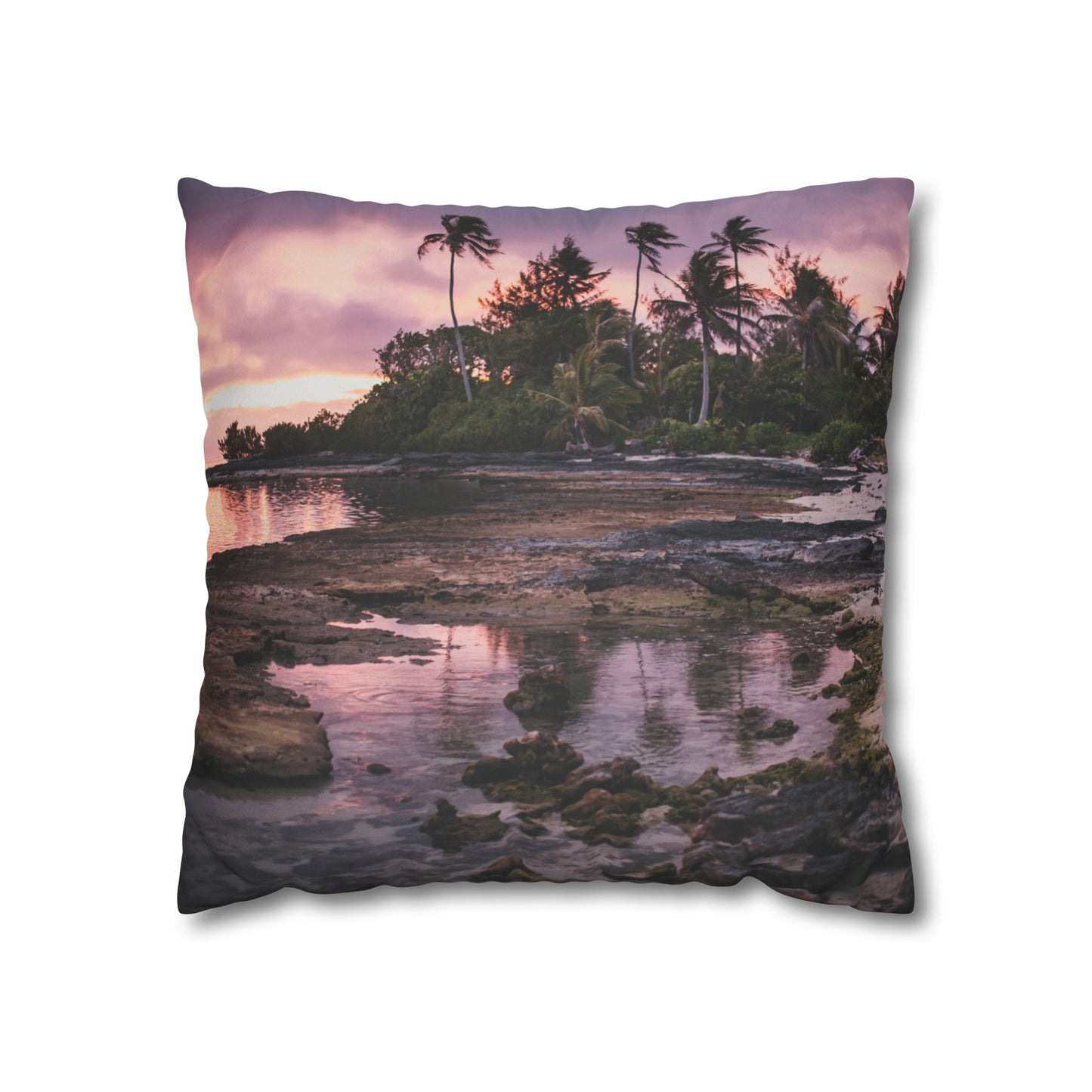 Beach Faux Suede Square Pillowcase