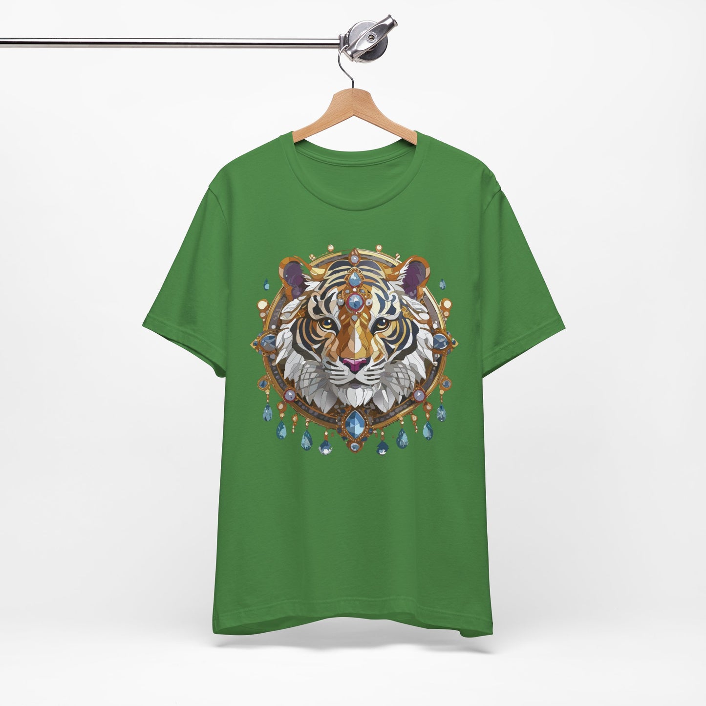 Animal Shirt, Shirt with Animal, Tee Shirt with Gold Animal Medal, Shirt with Antique Animal Medallion