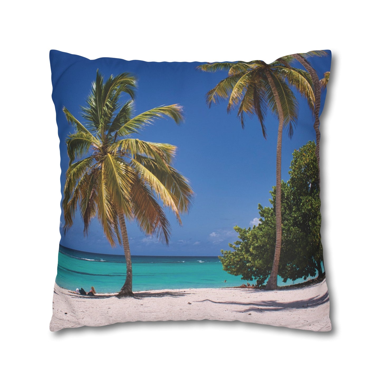 Beach Faux Suede Square Pillowcase