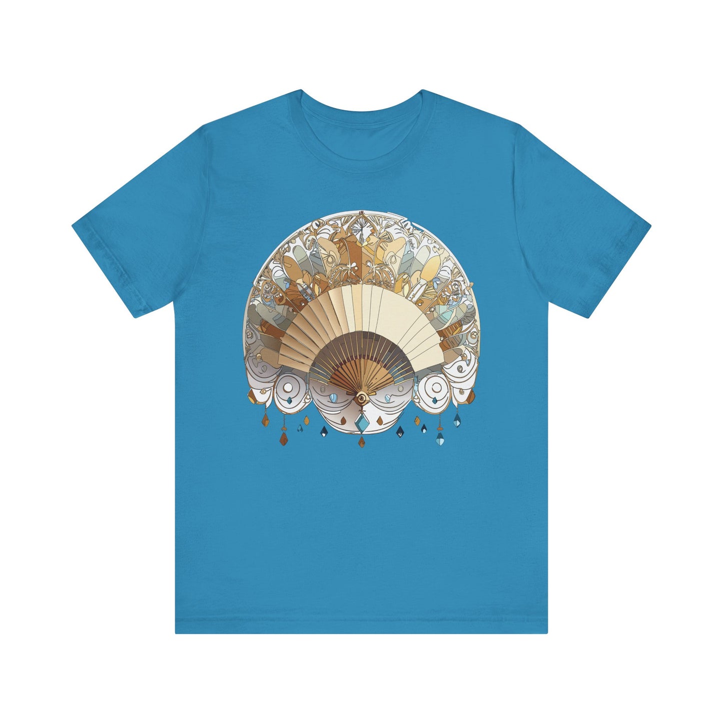 Fan shirt, Shirt with Fan, Tee Shirt with Gold Blower