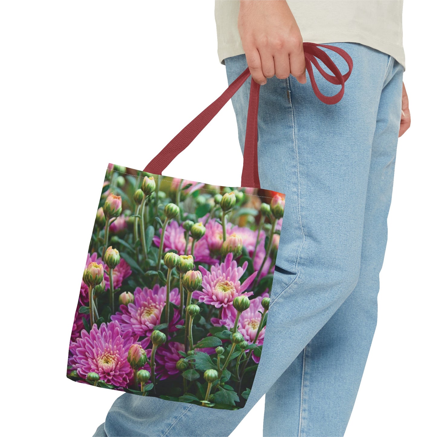 Canvas Bag with Floral Prints