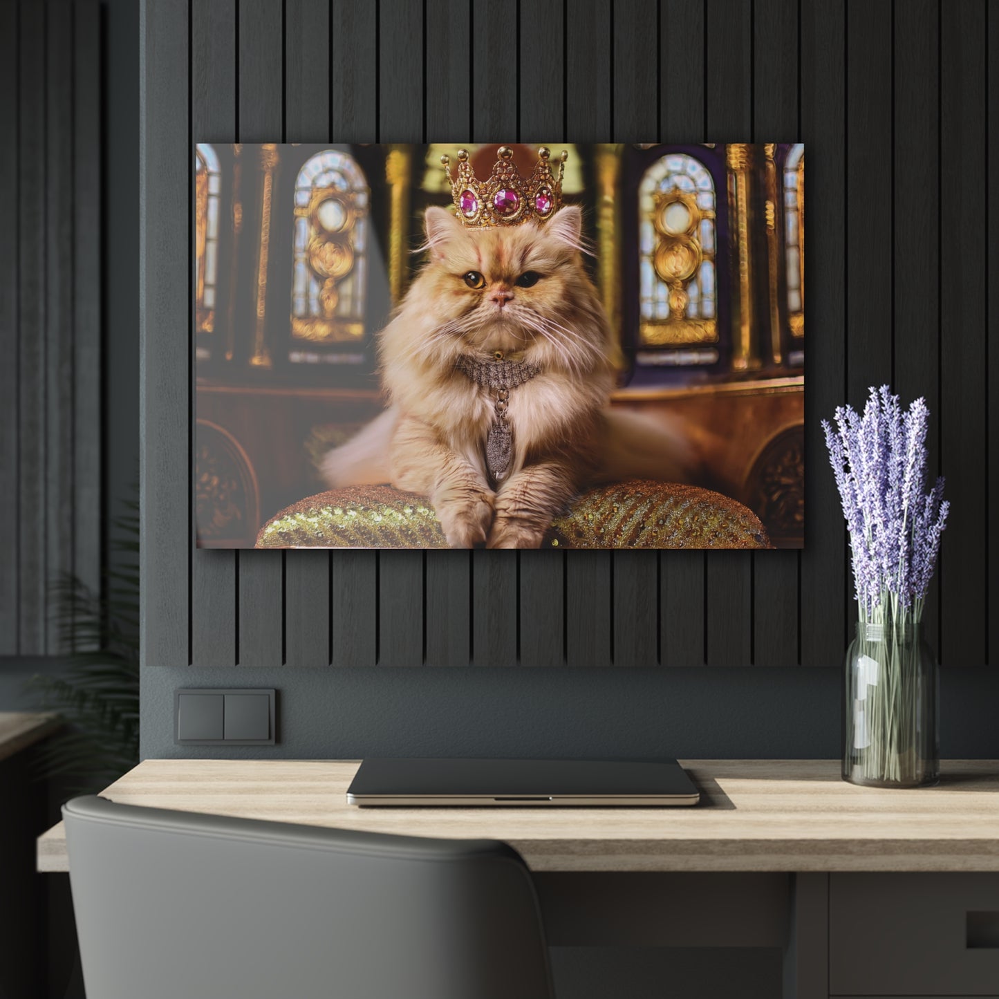 Crown Cat Wall Decor, Wall Art Decor with Animals 3