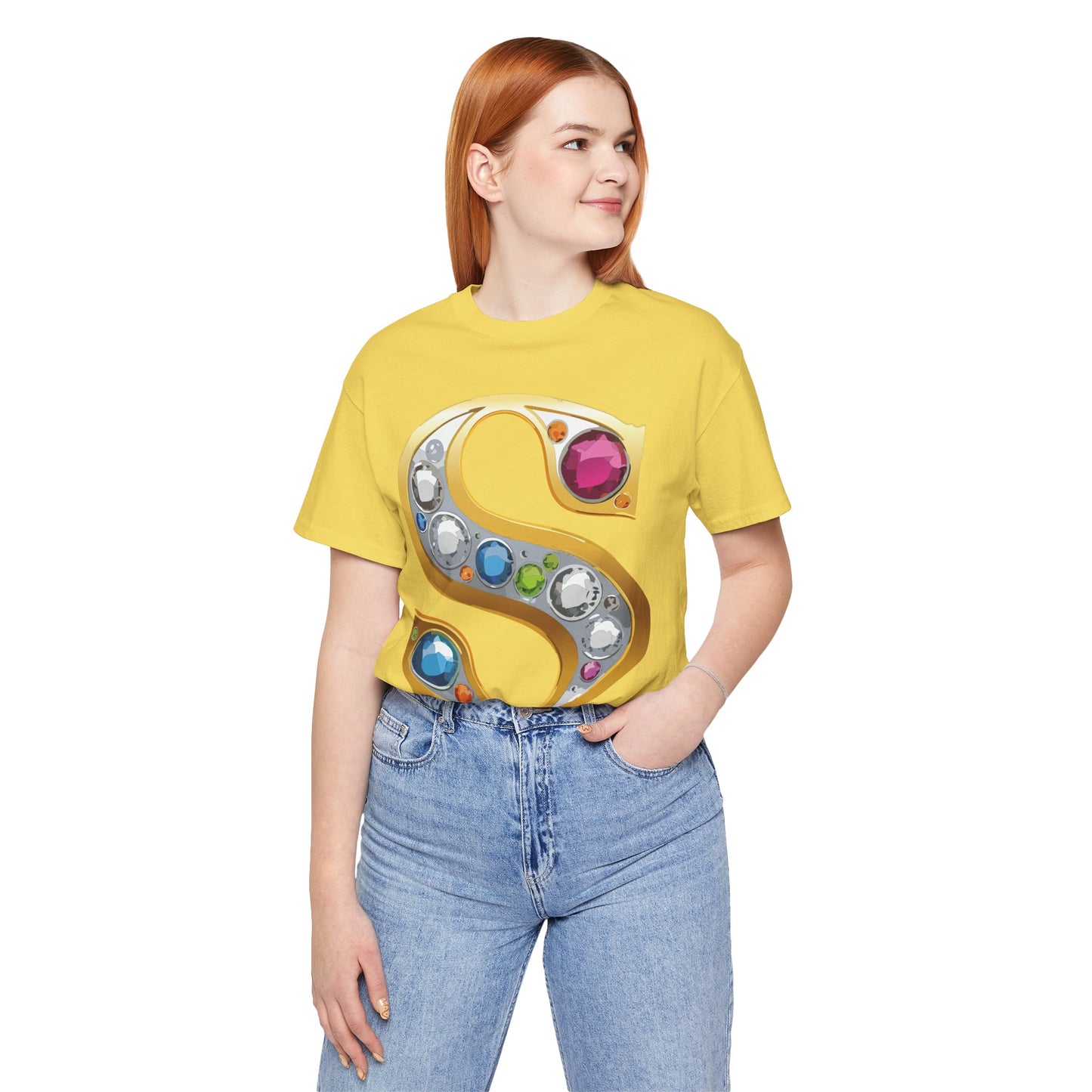 Letter Shirt, Shirt with Letters, Tee Shirt with Gold Letter, Shirt with Antique Letters