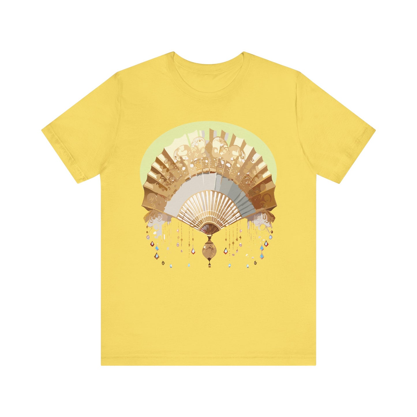 Fan shirt, Shirt with Fan, Tee Shirt with Gold Blower