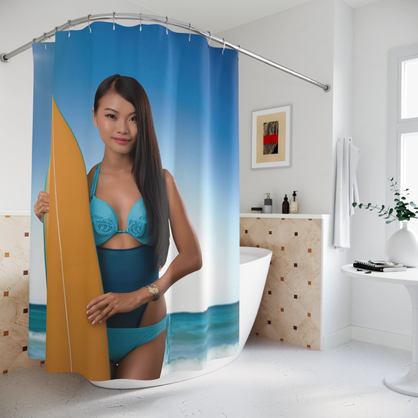 Woman Shower Curtain