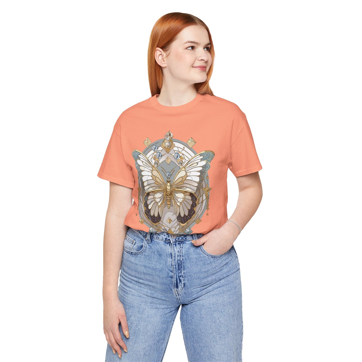 Butterfly Shirt, Shirt with Butterfly, Tee Shirt with Antique Butterfly