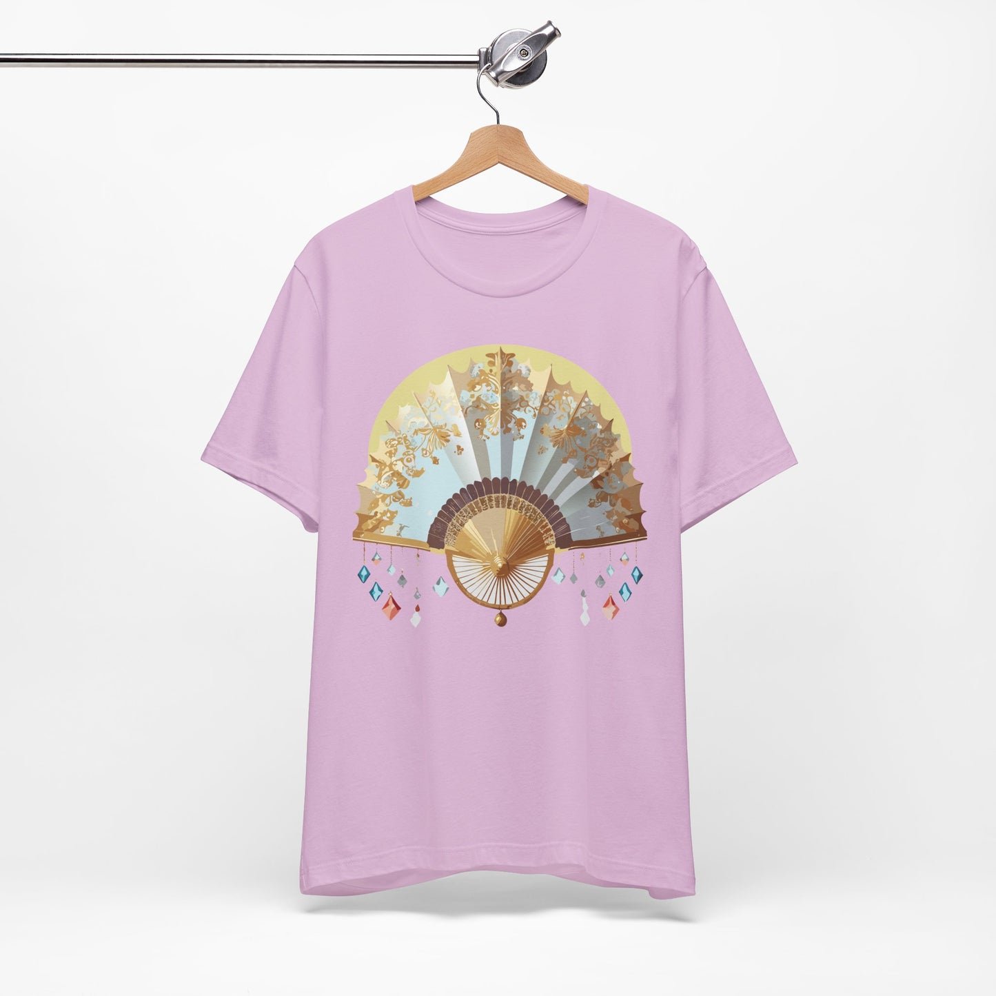 Fan shirt, Shirt with Fan, Tee Shirt with Gold Blower