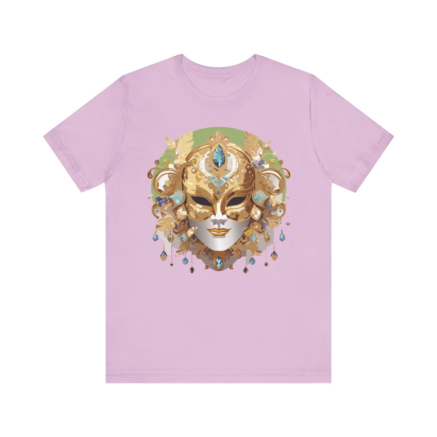 Mask Shirt, Shirt with Mask, Tee Shirt with Gold Face