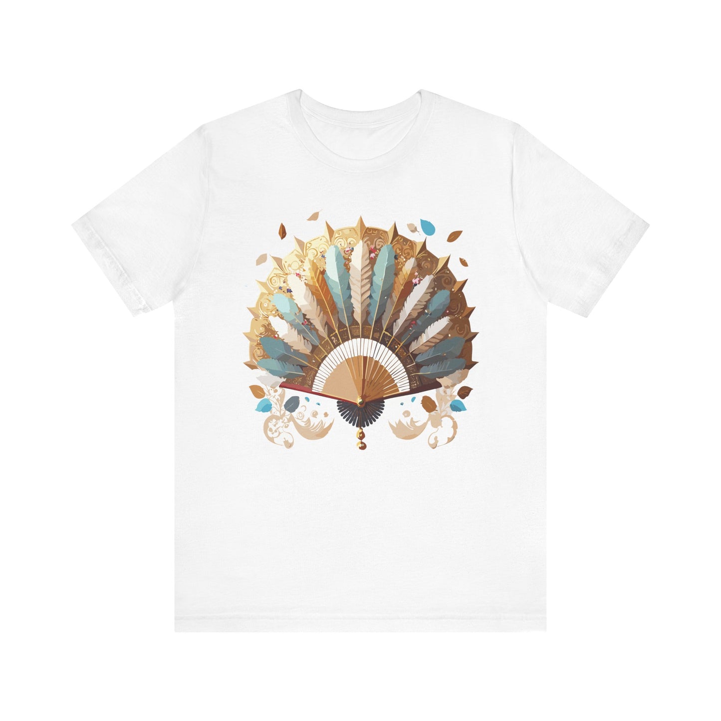 Fan shirt, Shirt with Fan, Tee Shirt with Gold Blower
