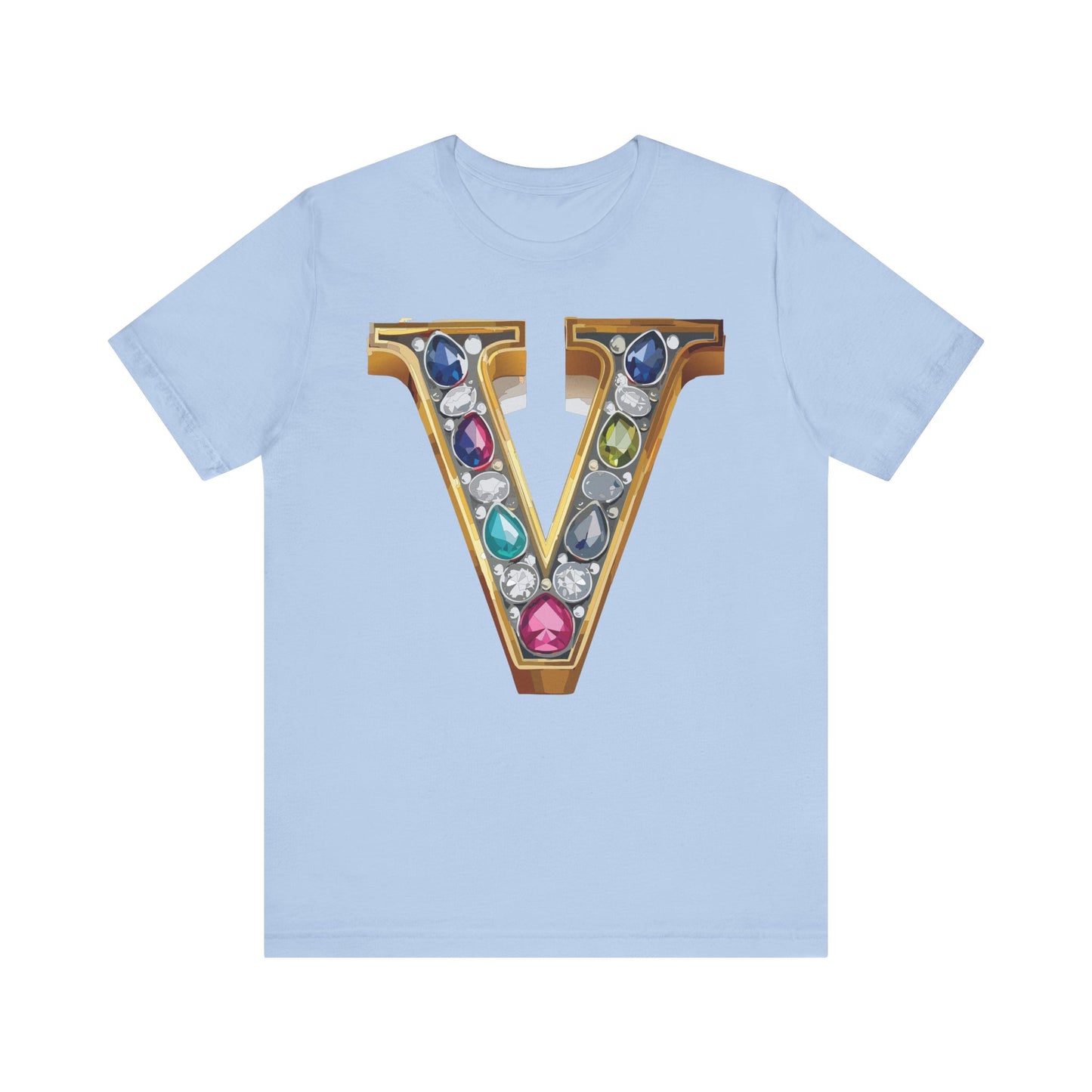 Letter Shirt, Shirt with Letters, Tee Shirt with Gold Letter, Shirt with Antique Letters
