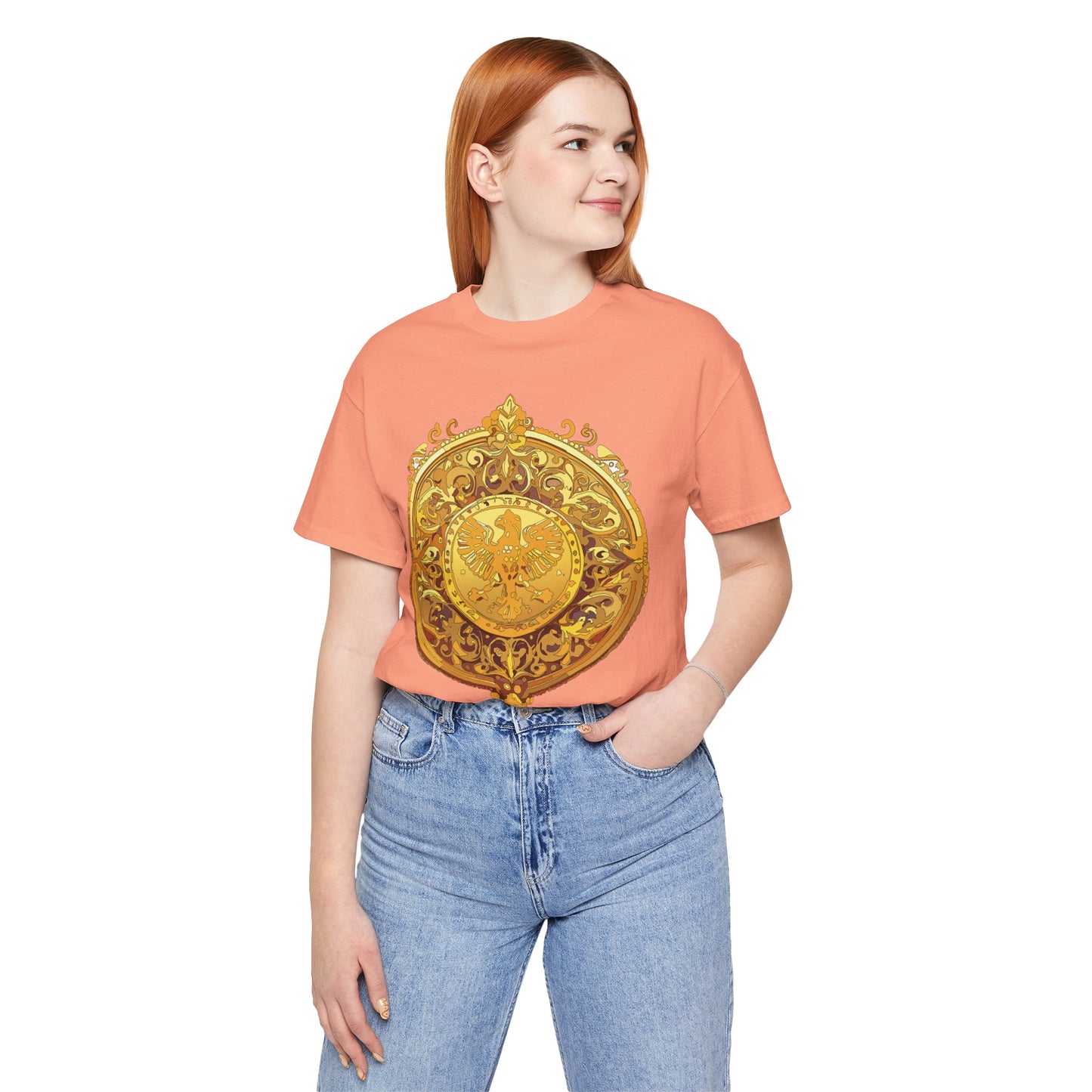 Coin Shirt, Shirt with Coin, Tee Shirt with Gold Coin, Shirt with Antique Coin