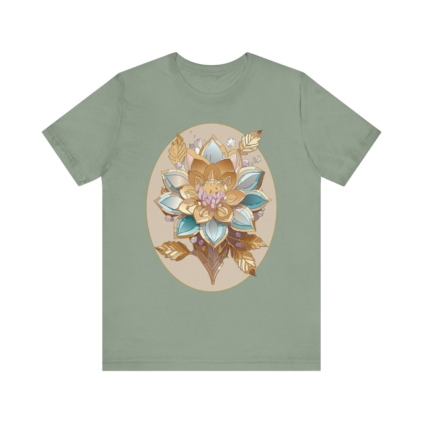 Floral Shirt, Flower Shirt, Tee Shirt with Antique Flower