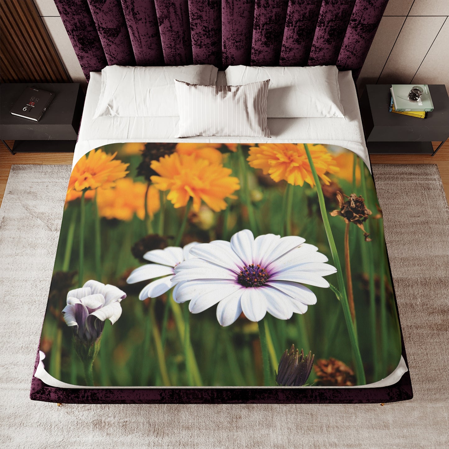 Floral Sherpa Blanket