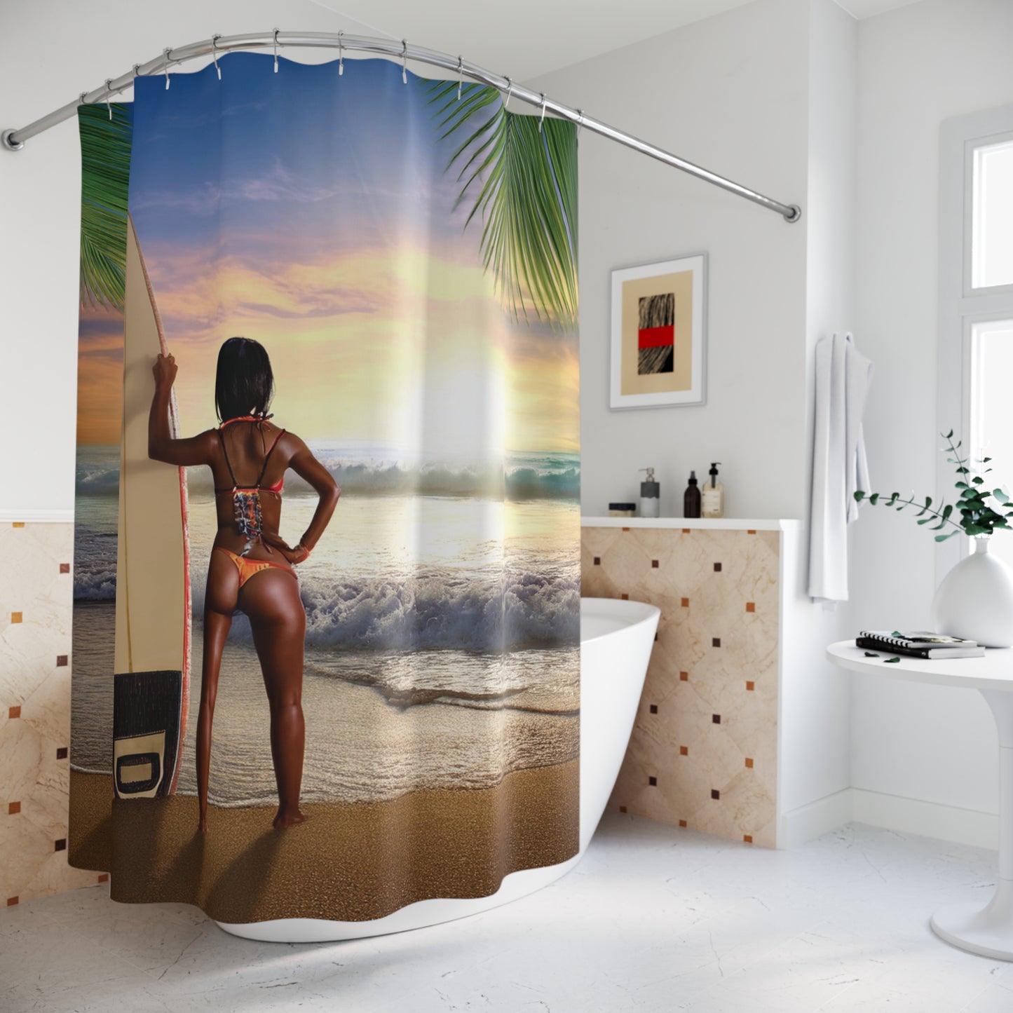 Woman Shower Curtain