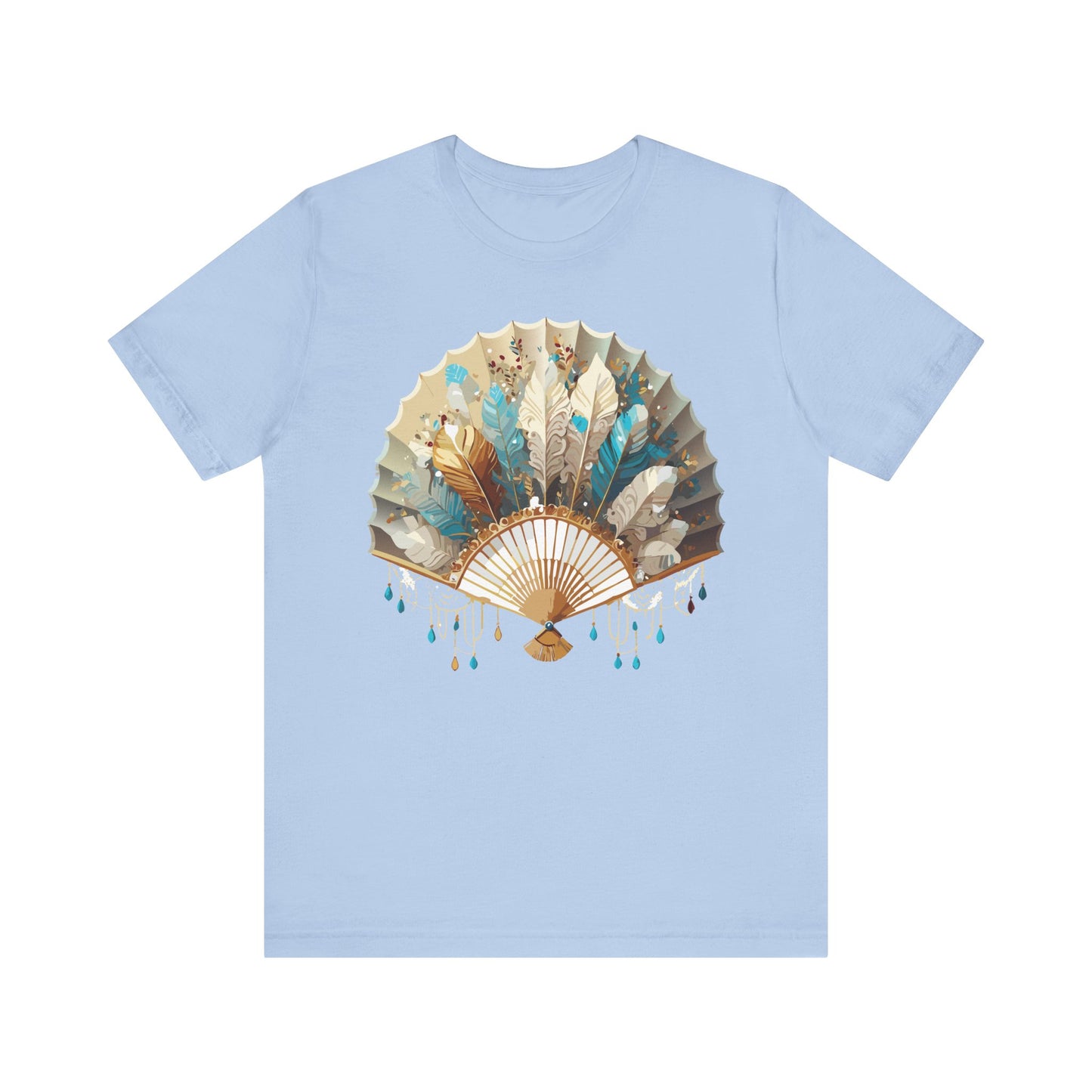 Fan shirt, Shirt with Fan, Tee Shirt with Gold Blower