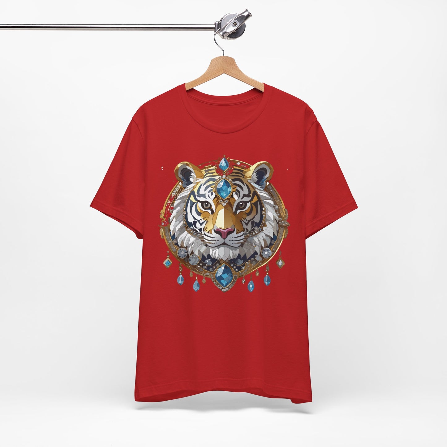 Animal Shirt, Shirt with Animal, Tee Shirt with Gold Animal Medal, Shirt with Antique Animal Medallion