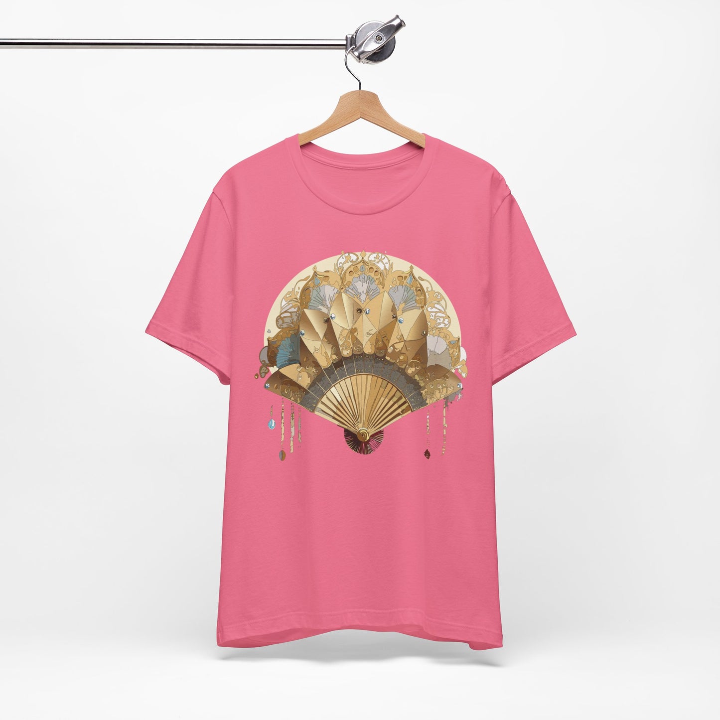 Fan shirt, Shirt with Fan, Tee Shirt with Gold Blower
