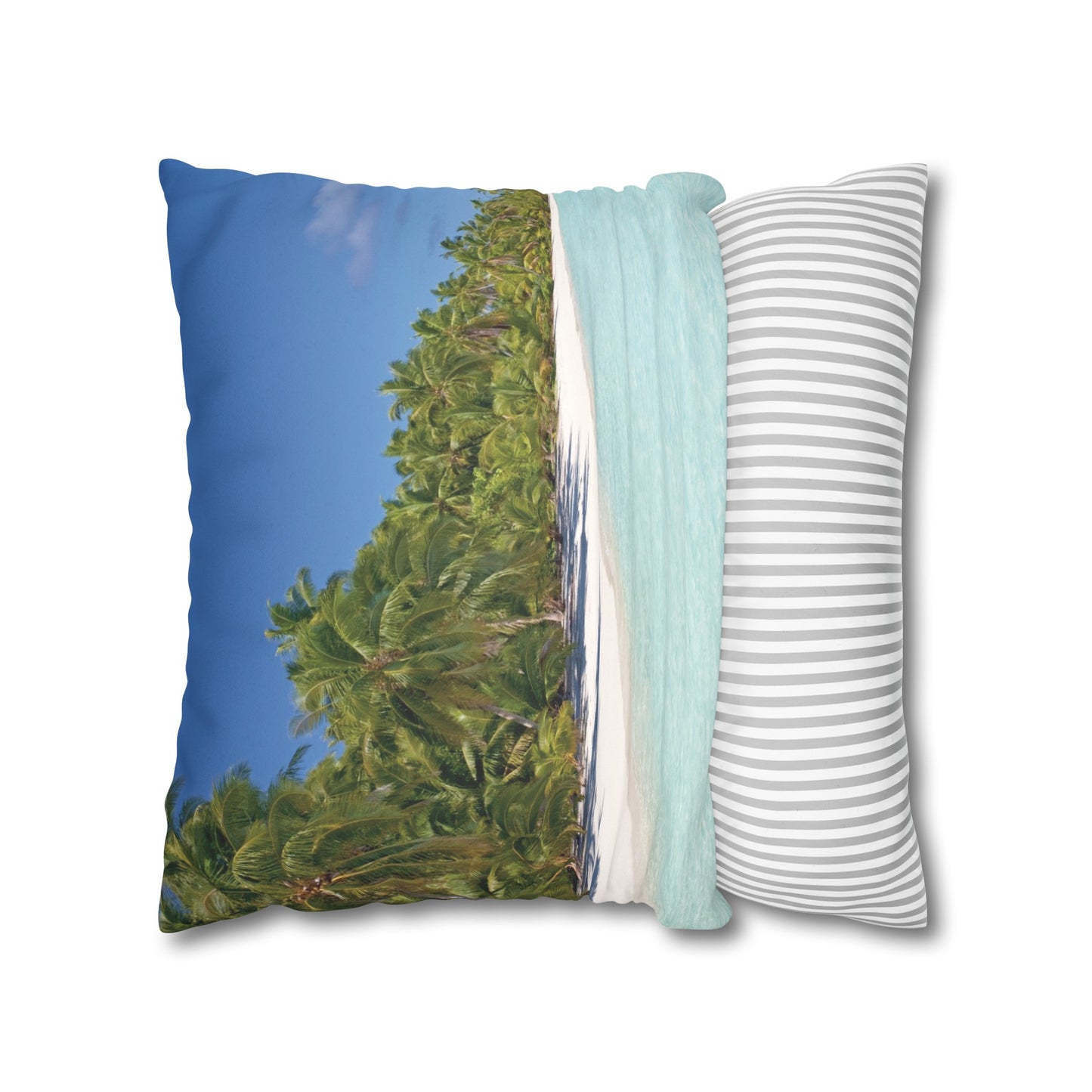 Beach Faux Suede Square Pillowcase