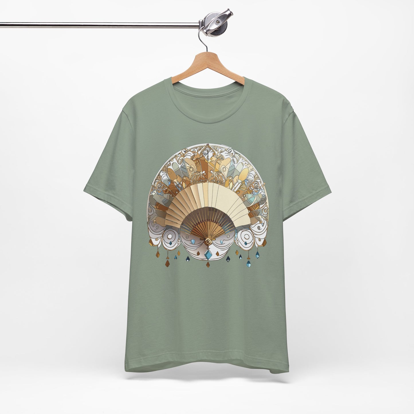 Fan shirt, Shirt with Fan, Tee Shirt with Gold Blower
