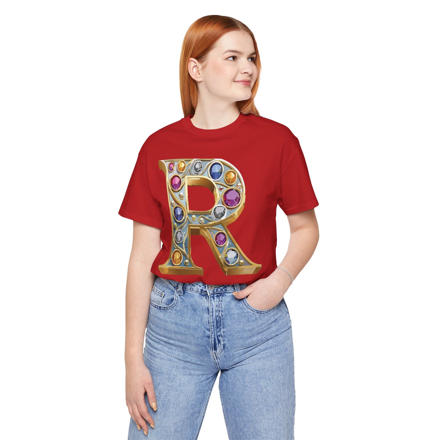 Letter Shirt, Shirt with Letters, Tee Shirt with Gold Letter, Shirt with Antique Letters