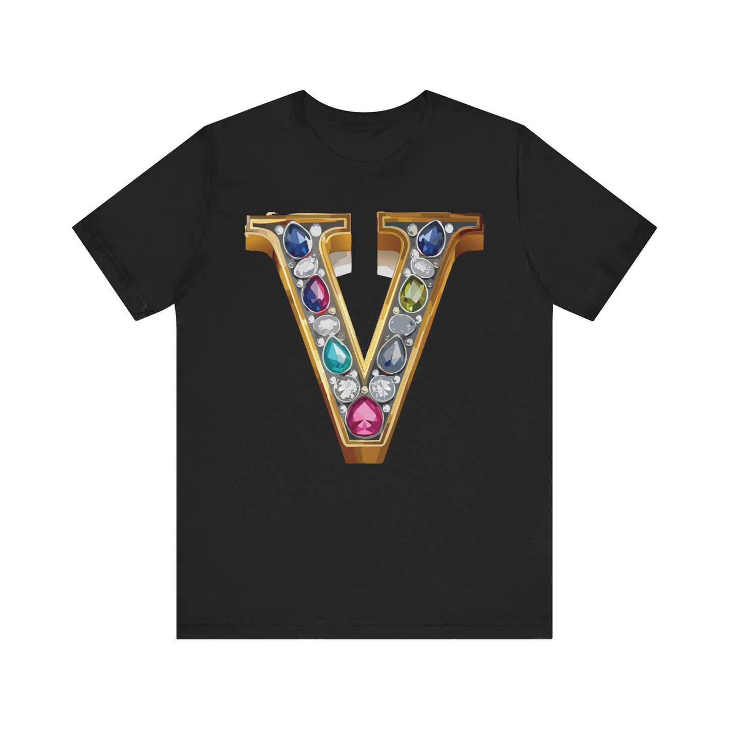 Letter Shirt, Shirt with Letters, Tee Shirt with Gold Letter, Shirt with Antique Letters