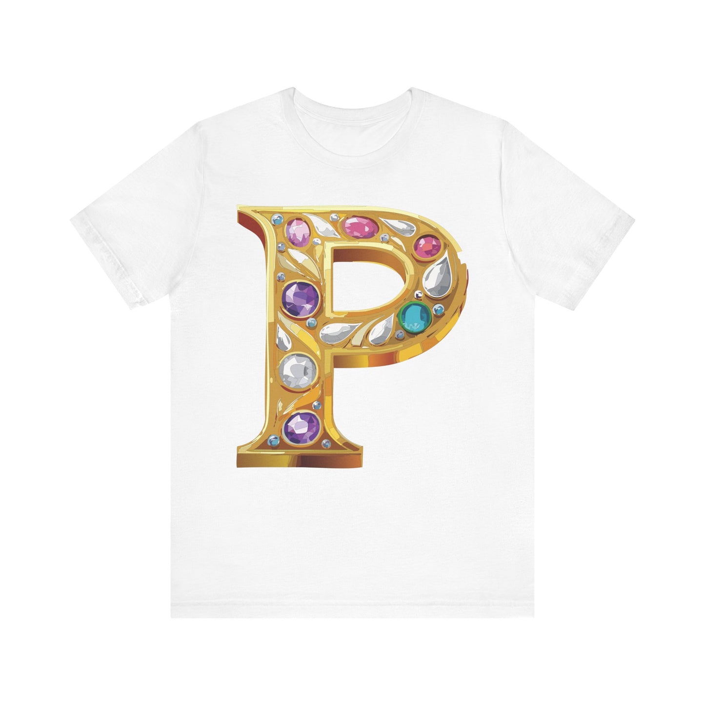 Letter Shirt, Shirt with Letters, Tee Shirt with Gold Letter, Shirt with Antique Letters