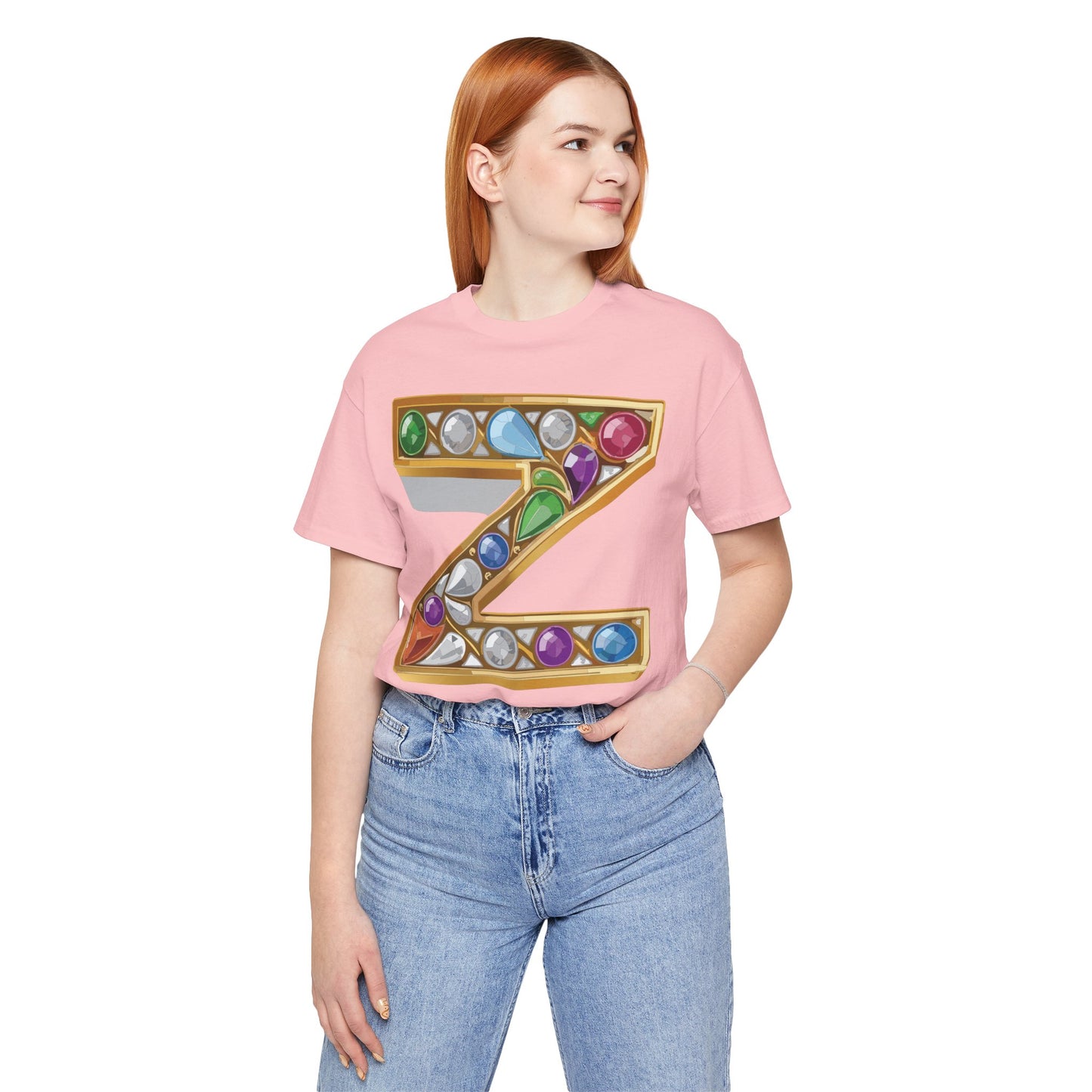Letter Shirt, Shirt with Letters, Tee Shirt with Gold Letter, Shirt with Antique Letters