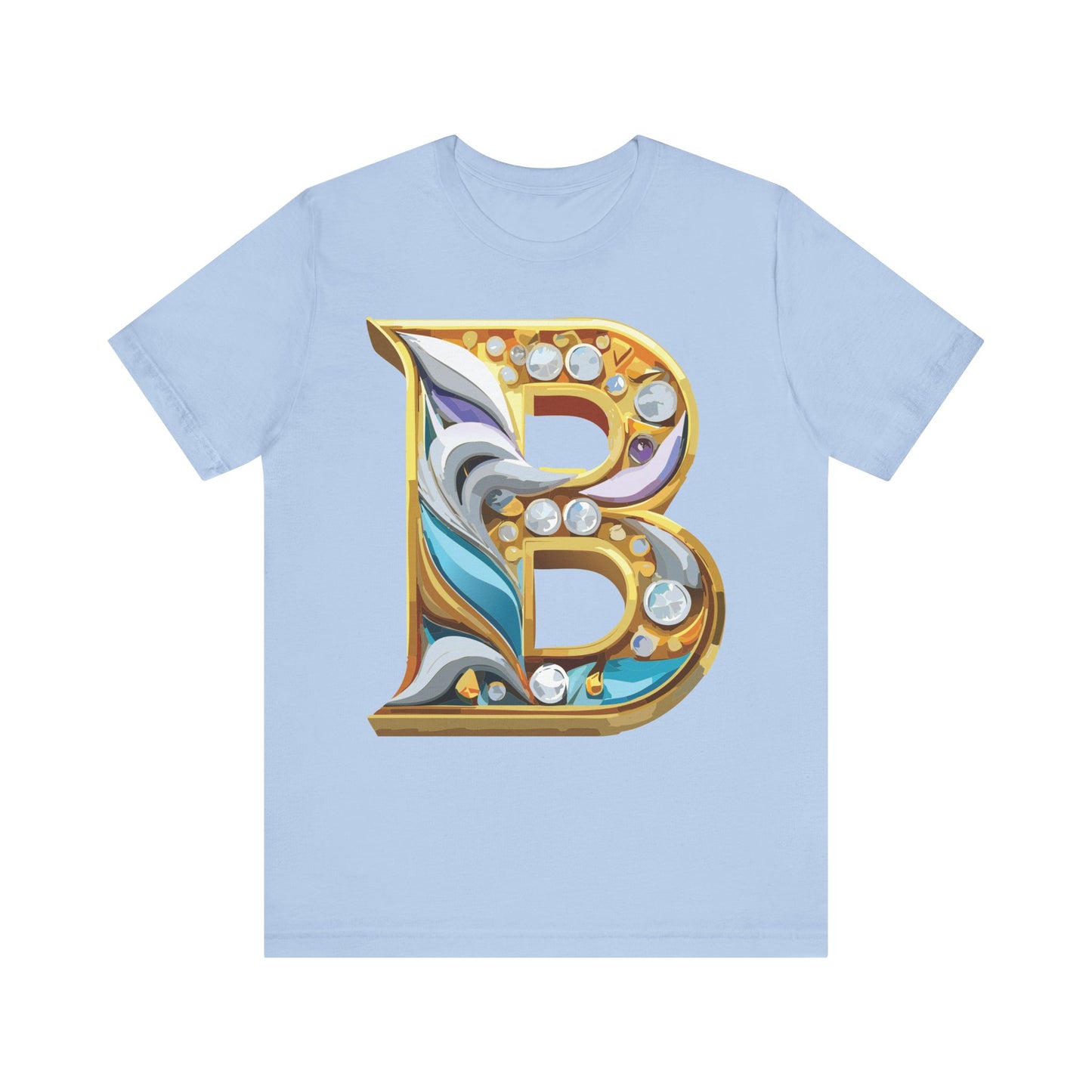 Letter Shirt, Shirt with Letters, Tee Shirt with Gold Letter, Shirt with Antique Letters