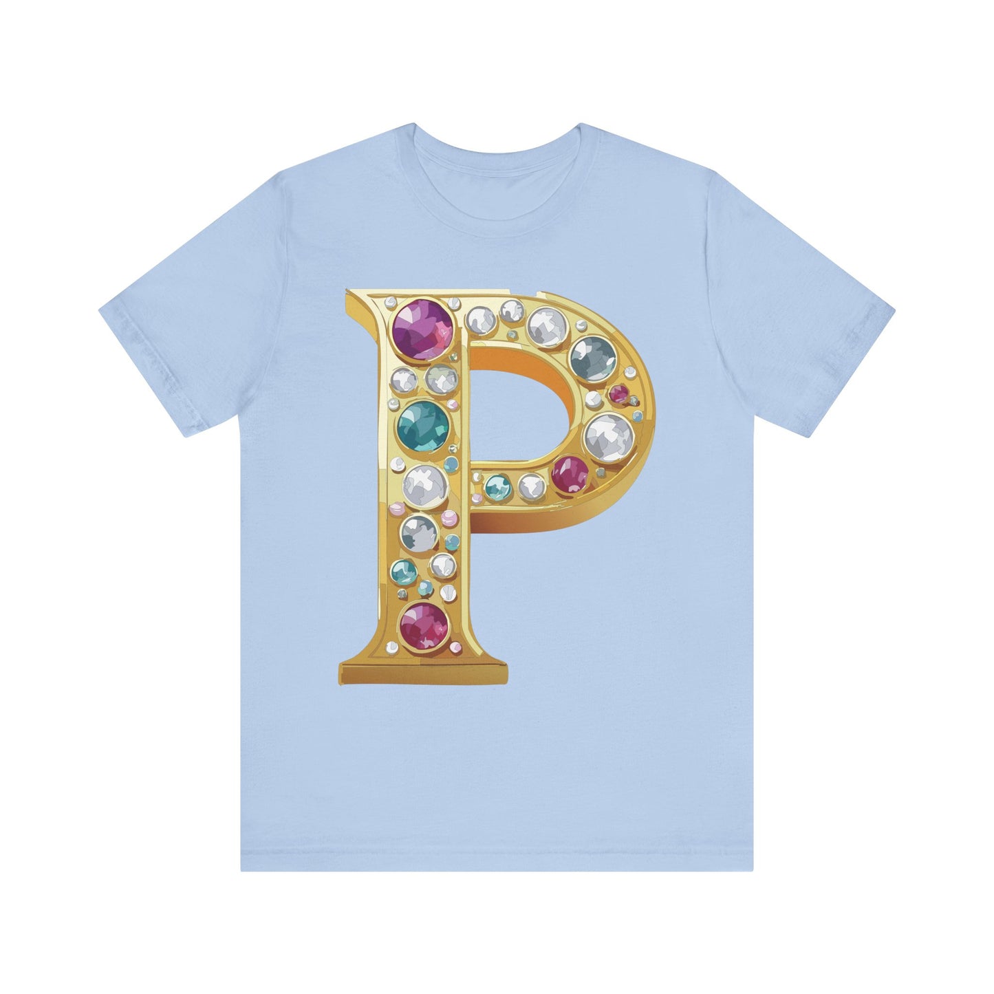Letter Shirt, Shirt with Letters, Tee Shirt with Gold Letter, Shirt with Antique Letters
