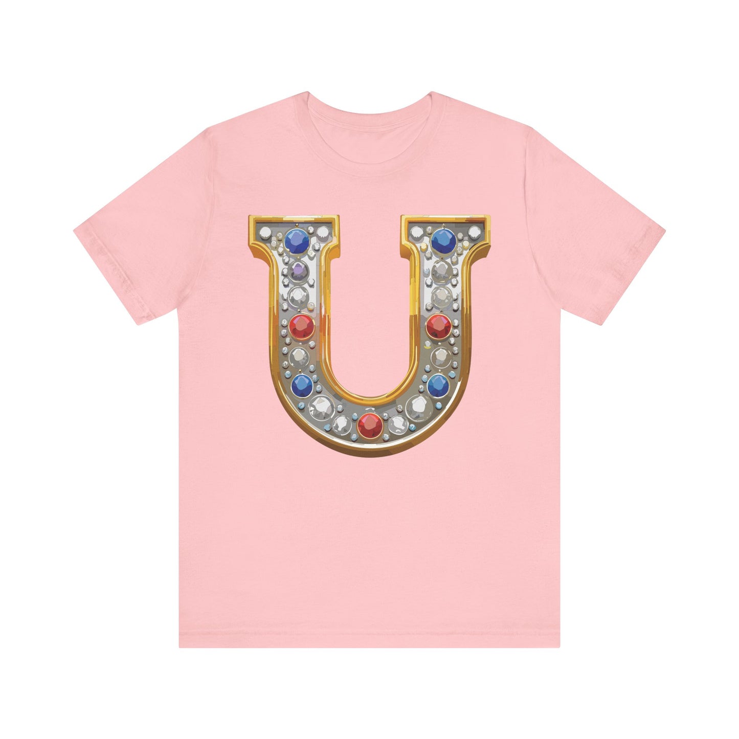 Letter Shirt, Shirt with Letters, Tee Shirt with Gold Letter, Shirt with Antique Letters
