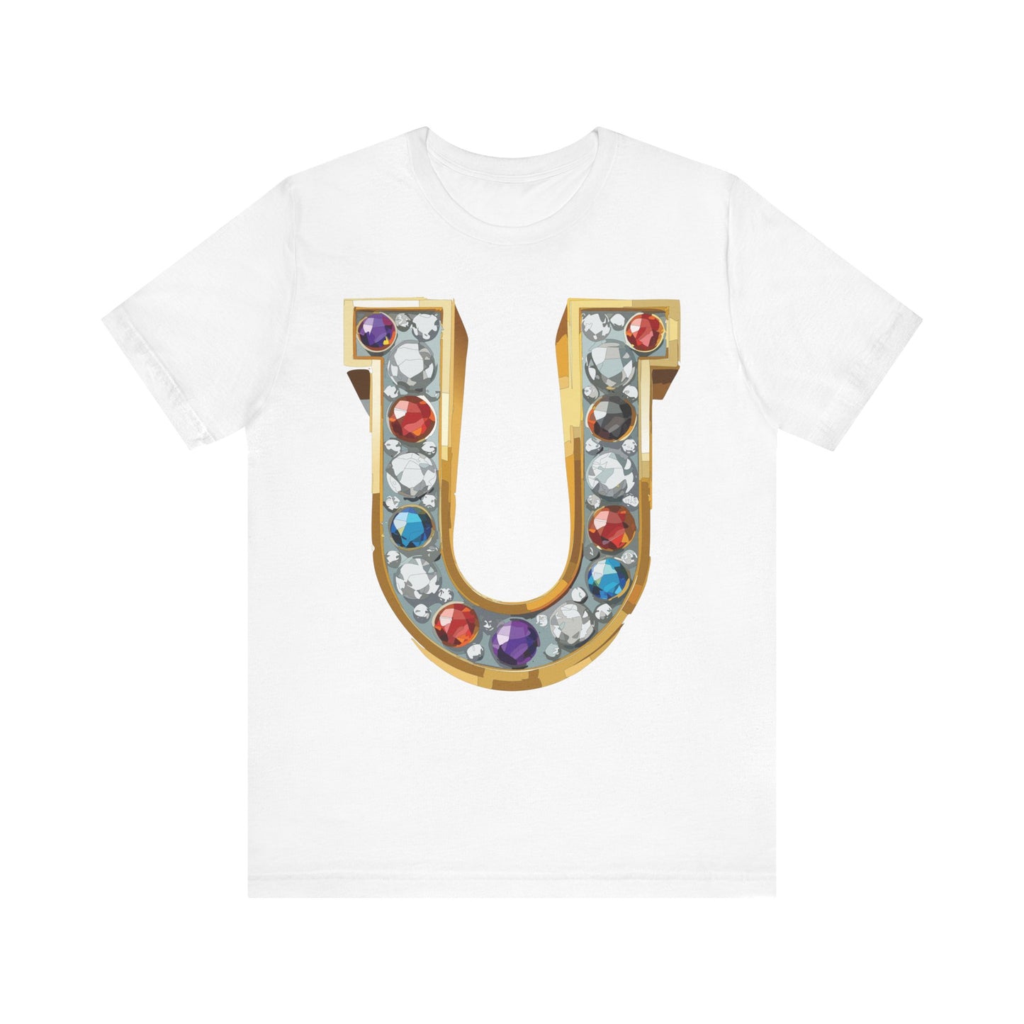 Letter Shirt, Shirt with Letters, Tee Shirt with Gold Letter, Shirt with Antique Letters