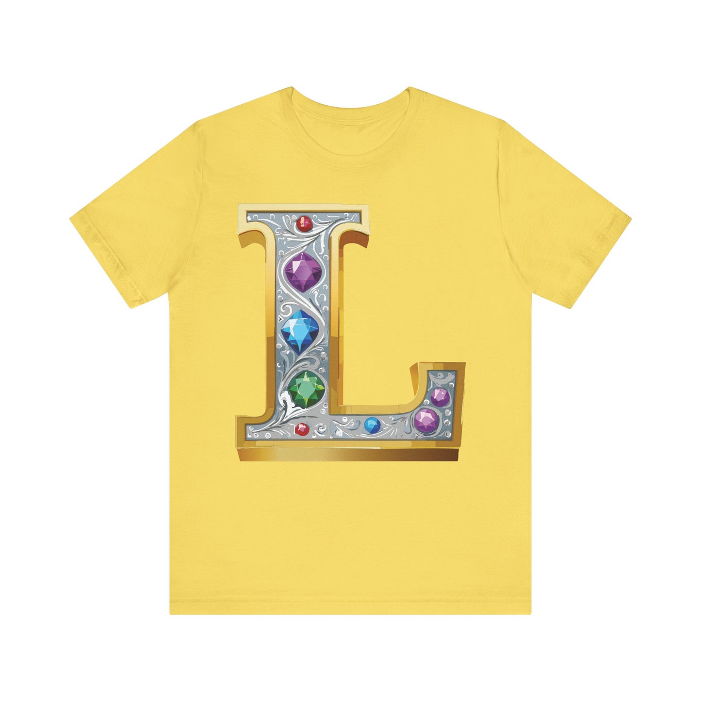 Letter Shirt, Shirt with Letters, Tee Shirt with Gold Letter, Shirt with Antique Letters