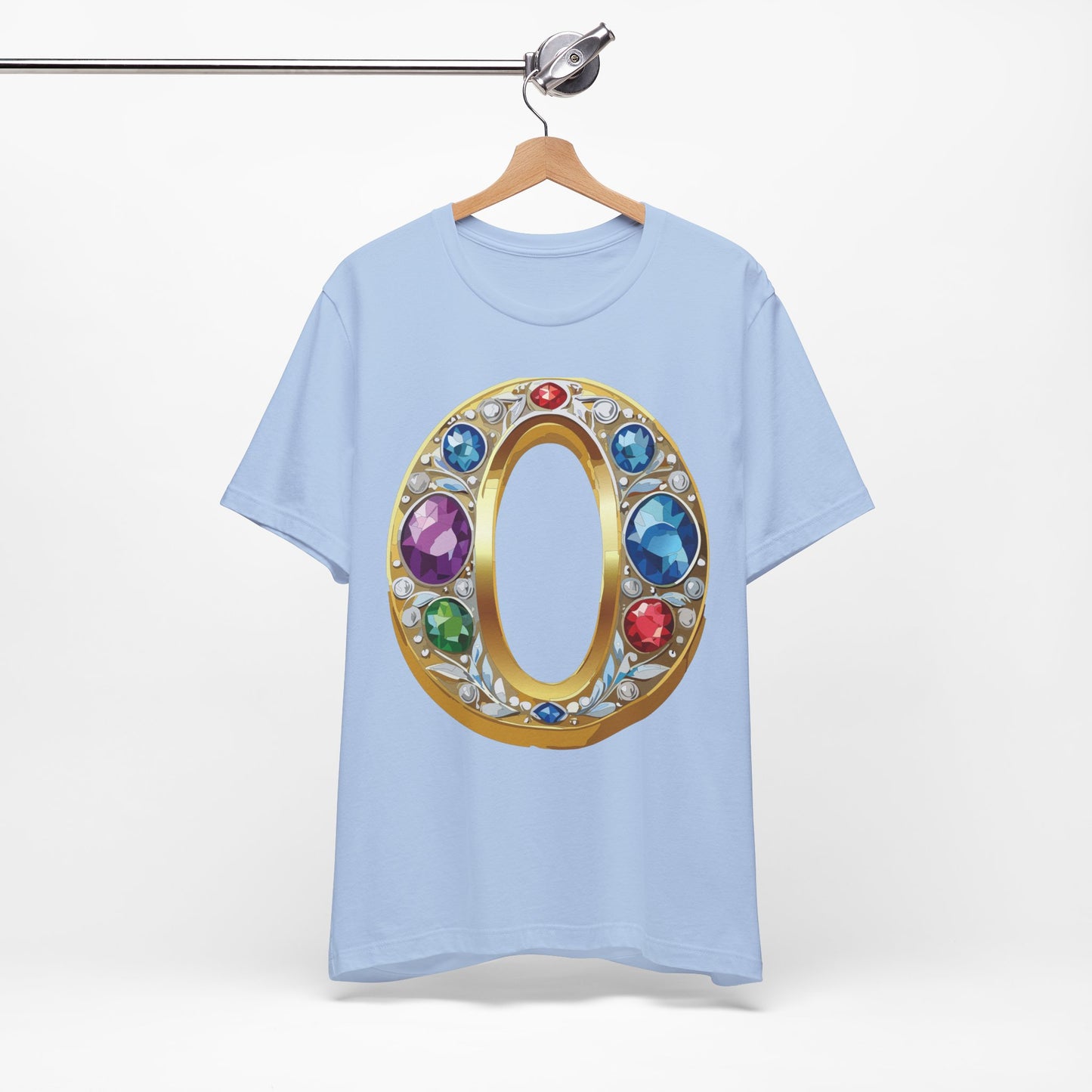 Letter Shirt, Shirt with Letters, Tee Shirt with Gold Letter, Shirt with Antique Letters