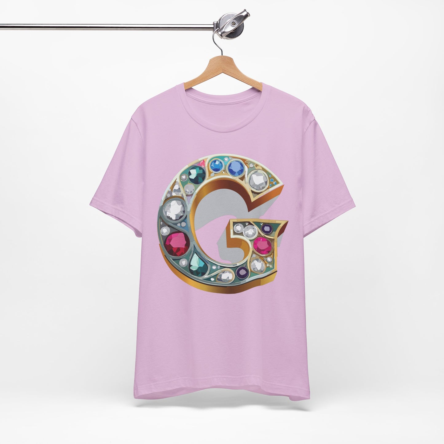 Letter Shirt, Shirt with Letters, Tee Shirt with Gold Letter, Shirt with Antique Letters