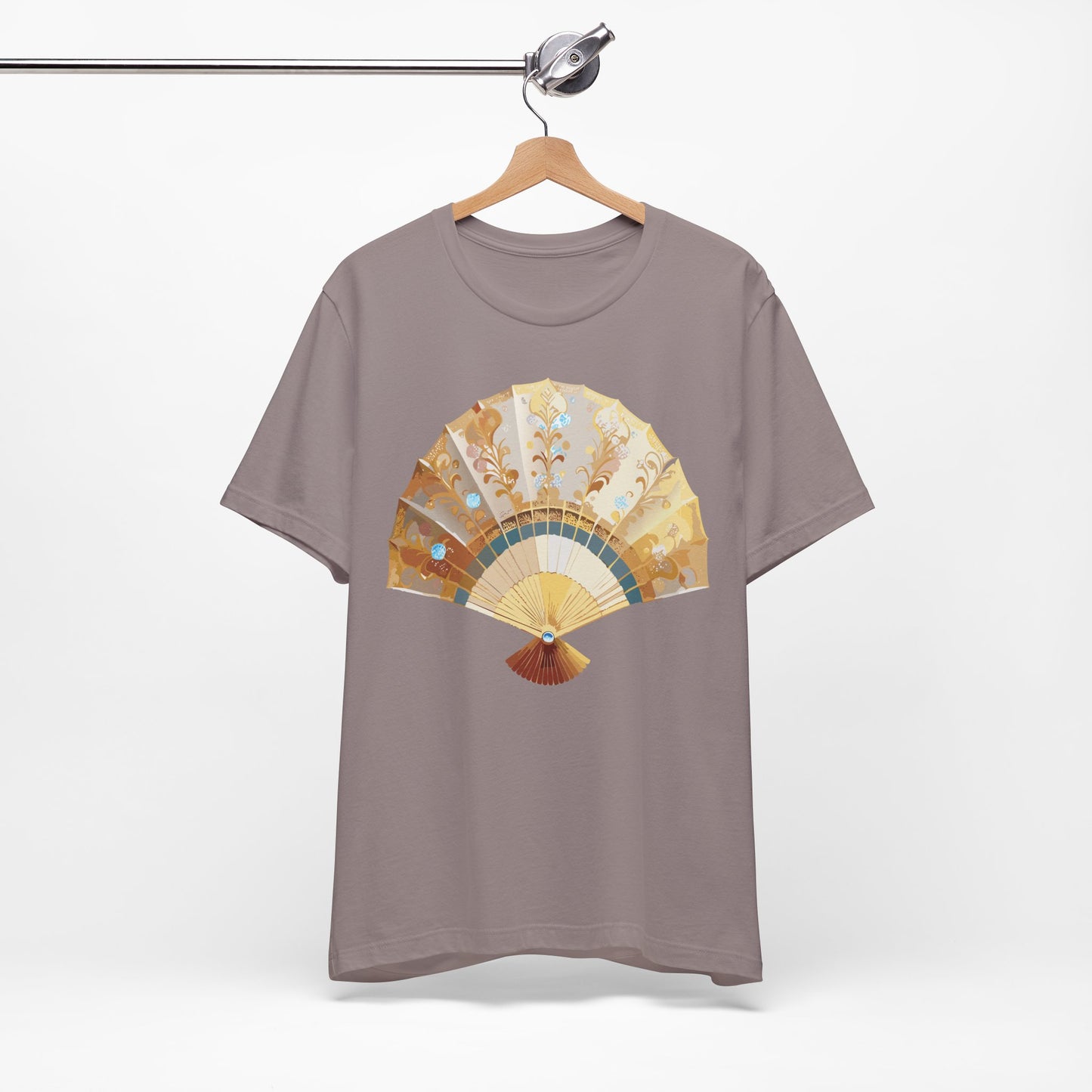 Fan shirt, Shirt with Fan, Tee Shirt with Gold Blower