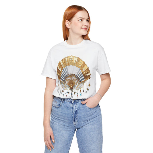 Fan shirt, Shirt with Fan, Tee Shirt with Gold Blower