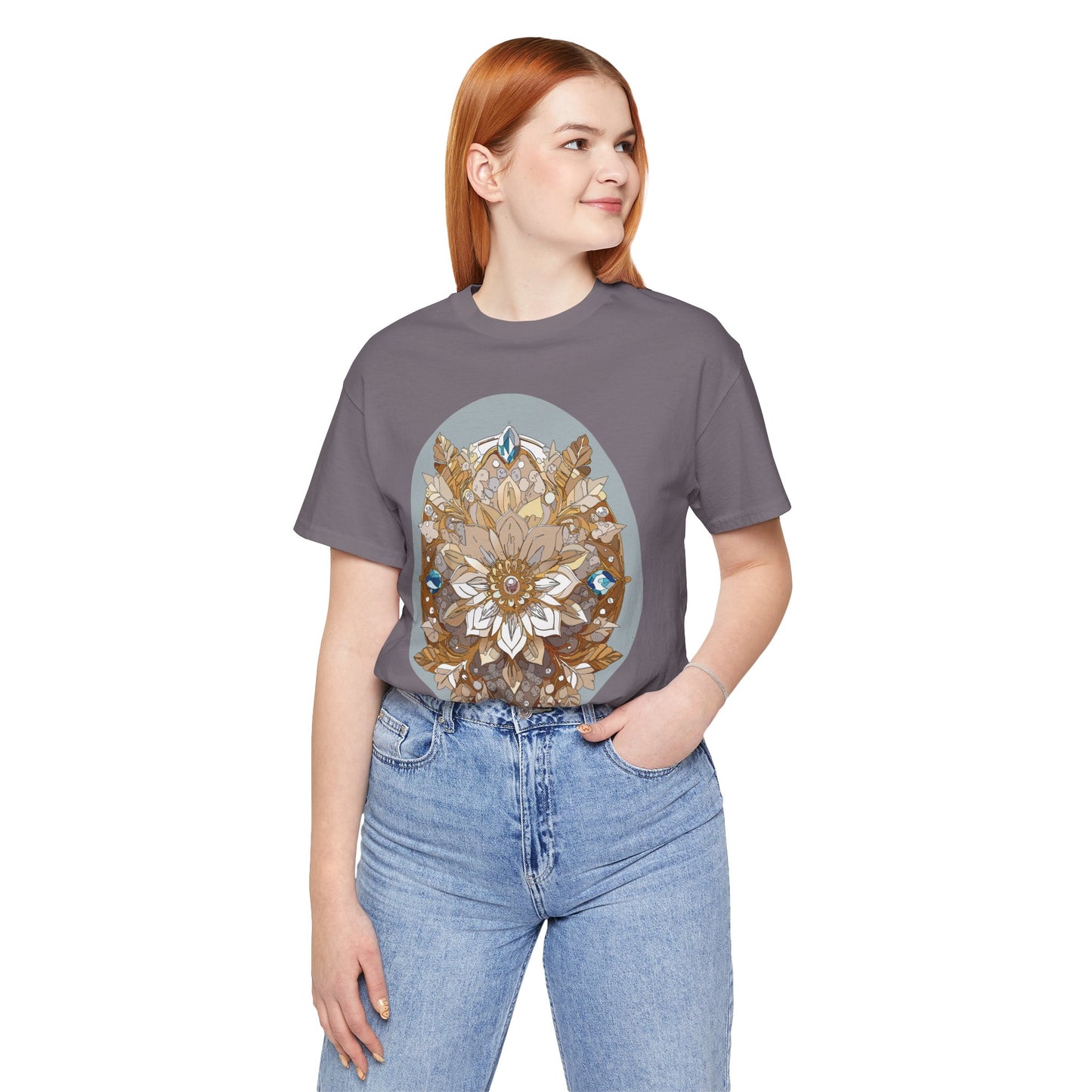 Floral Shirt, Flower Shirt, Tee Shirt with Antique Flower