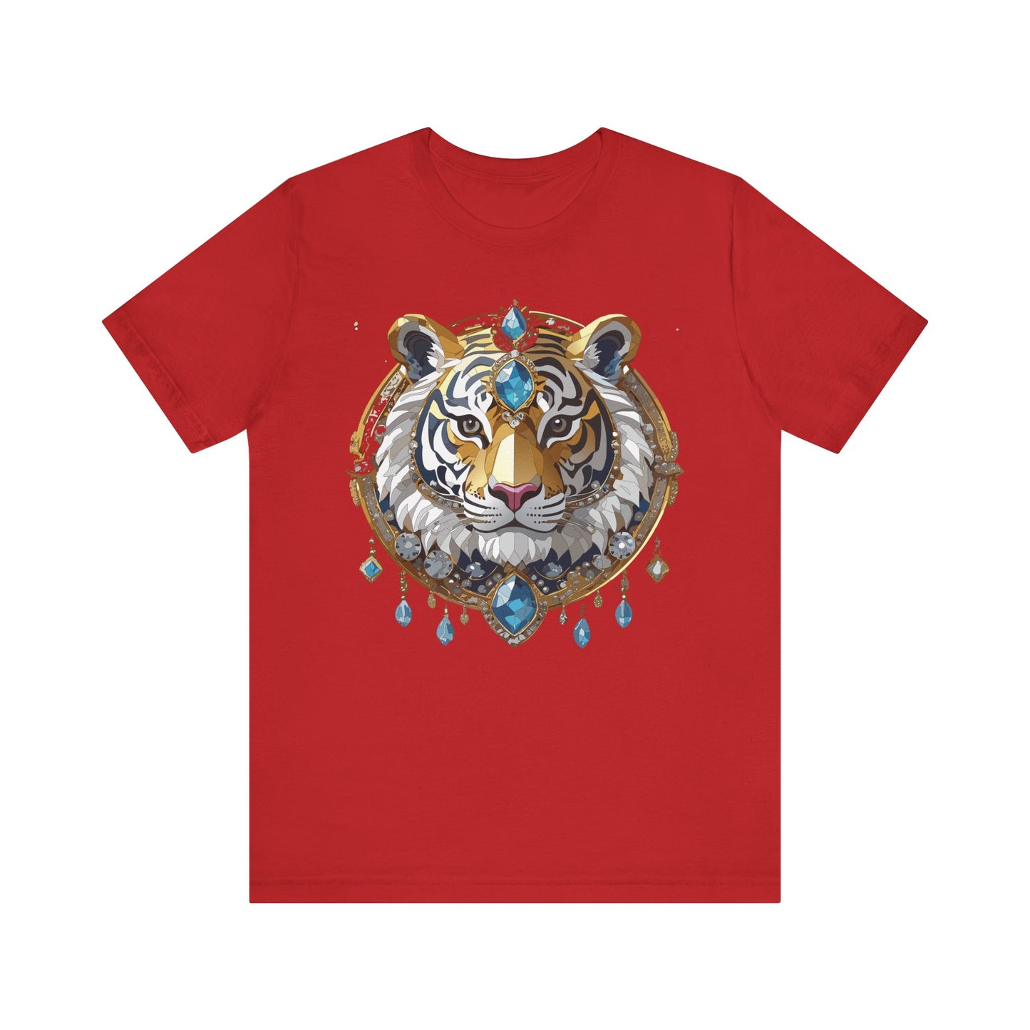 Animal Shirt, Shirt with Animal, Tee Shirt with Gold Animal Medal, Shirt with Antique Animal Medallion