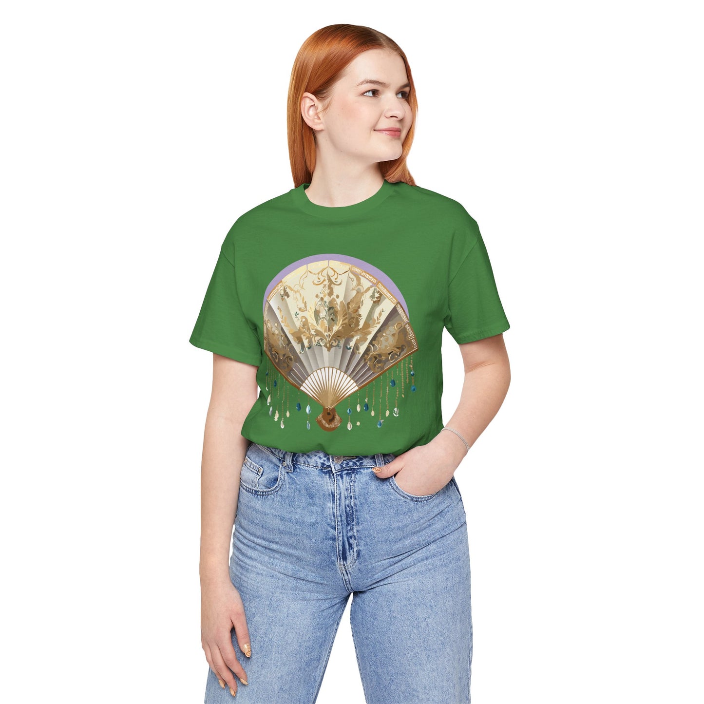 Fan shirt, Shirt with Fan, Tee Shirt with Gold Blower