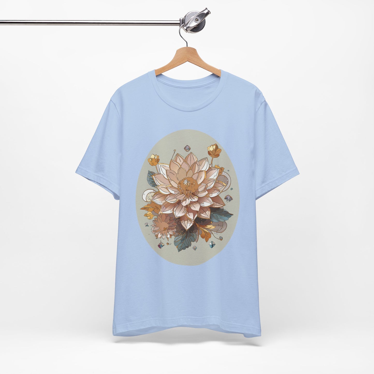 Floral Shirt, Flower Shirt, Tee Shirt with Antique Flower