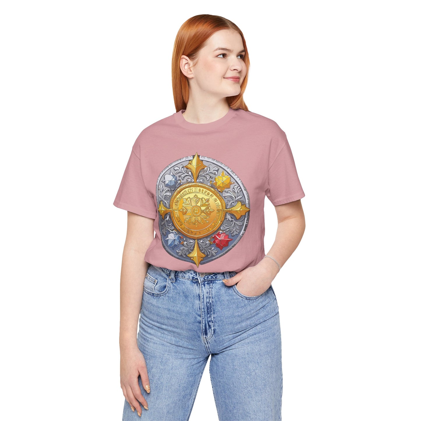 Coin Shirt, Shirt with Coin, Tee Shirt with Gold Coin, Shirt with Antique Coin