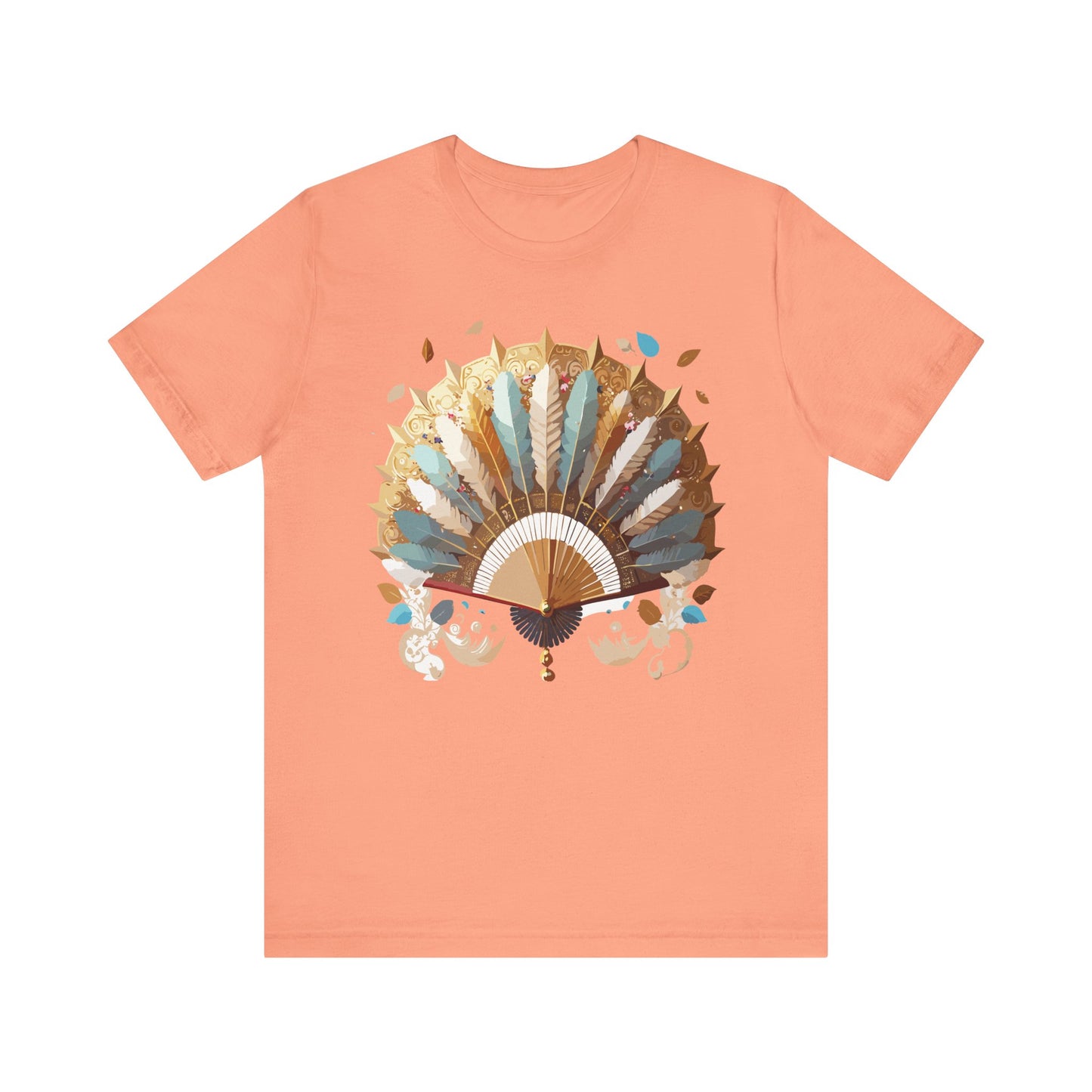 Fan shirt, Shirt with Fan, Tee Shirt with Gold Blower