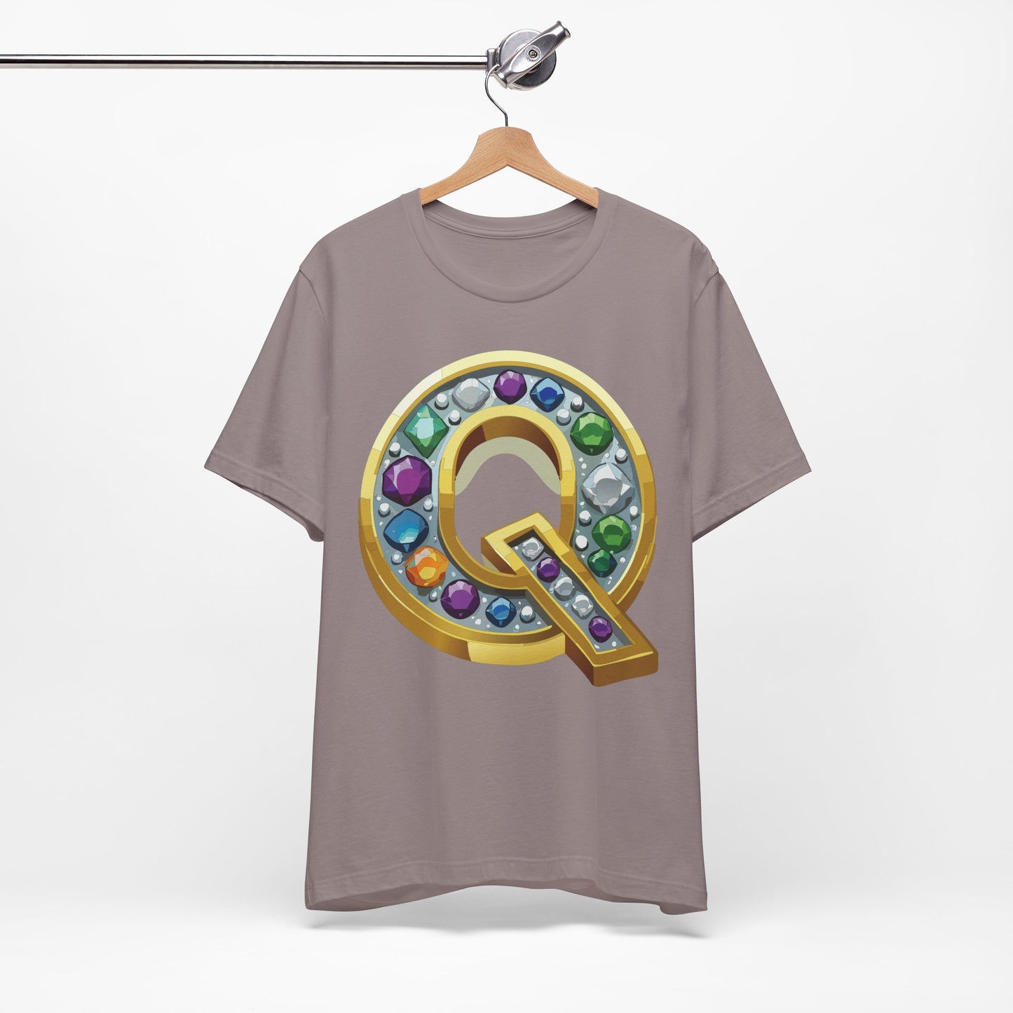 Letter Shirt, Shirt with Letters, Tee Shirt with Gold Letter, Shirt with Antique Letters