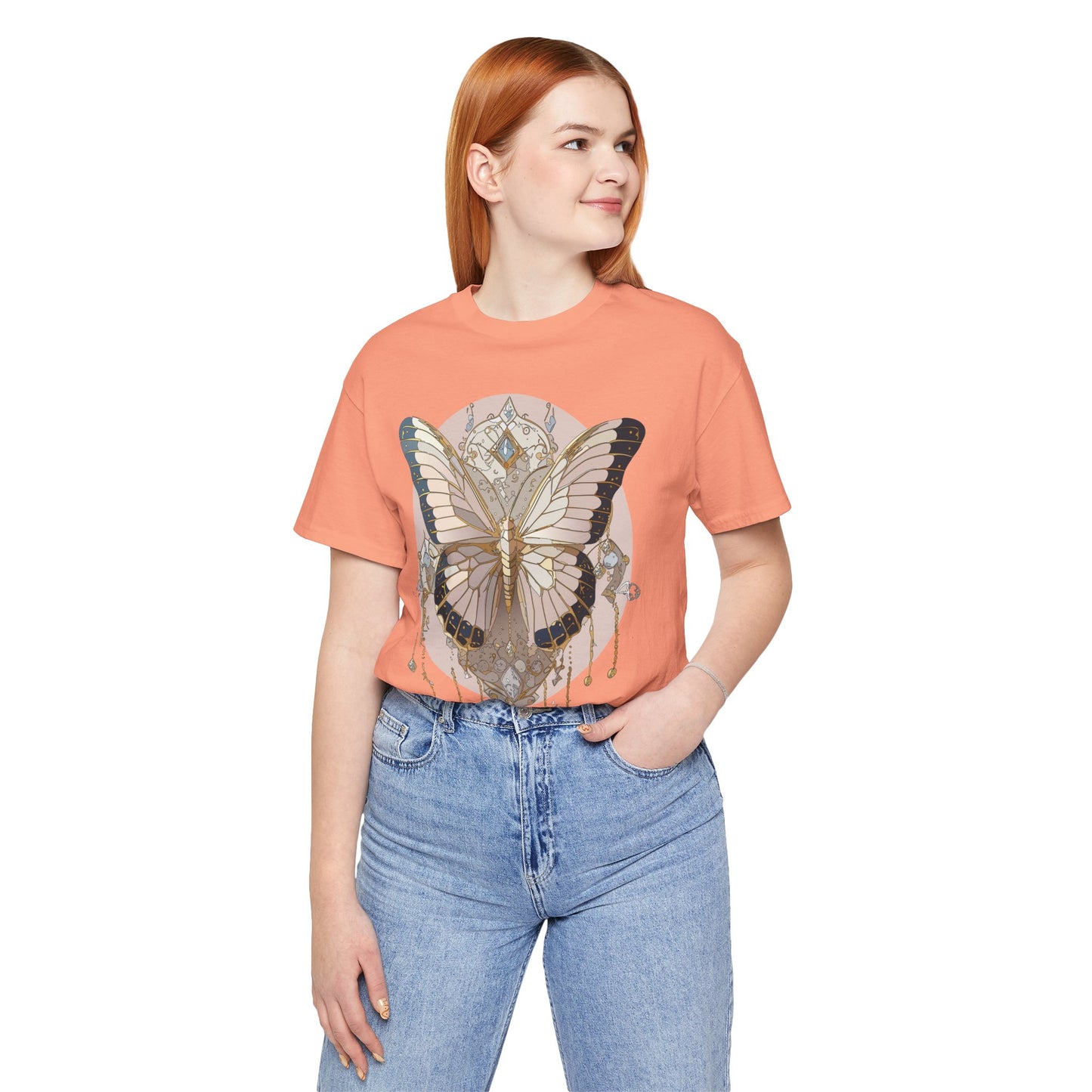 Butterfly Shirt, Shirt with Butterfly, Tee Shirt with Antique Butterfly